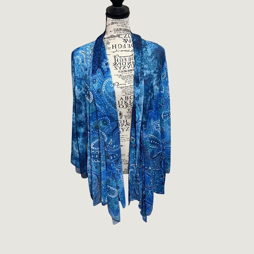B.L.E.U. Blue Patterned Kimono